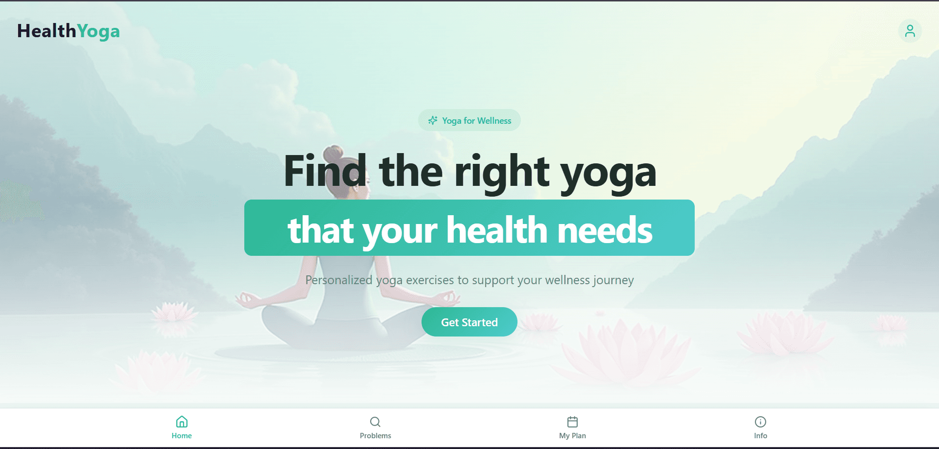 HealthYoga - Problem-Focused Yoga Guidance System